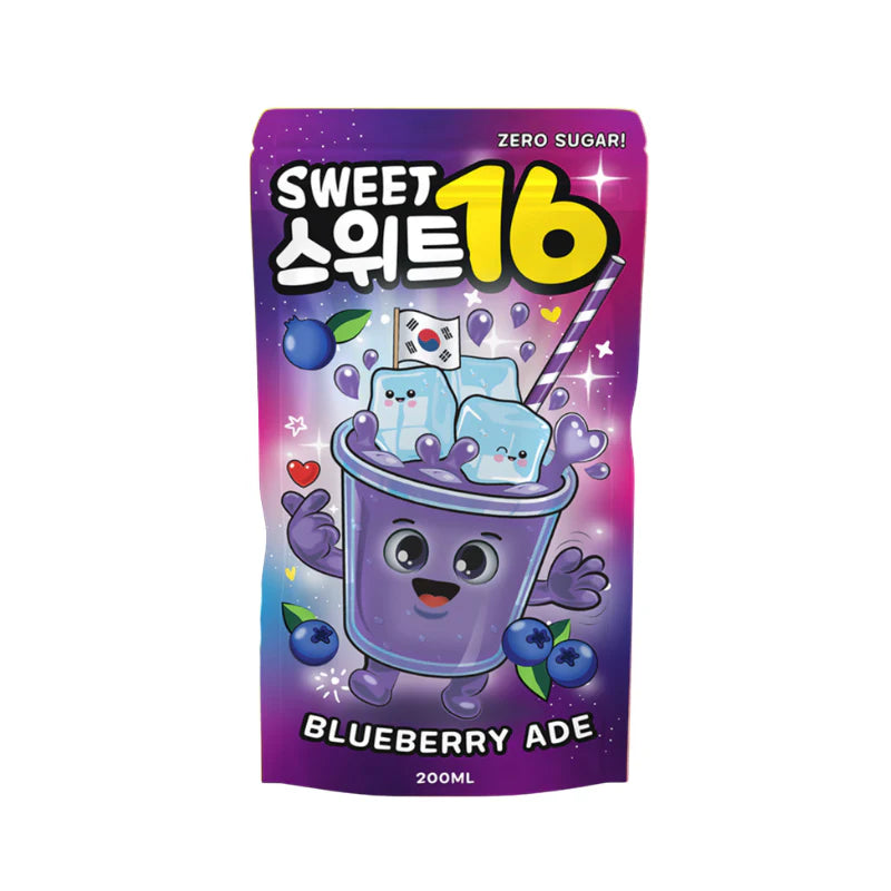 Sweet16 Blueberry Ade (Zero Sugar) 200ml MHD: 2027 (10797632258382)