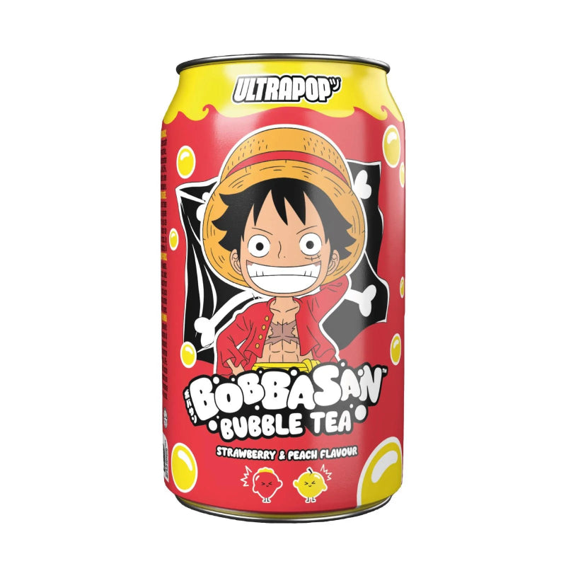 BOBBASAN ONE PIECE Bubble Tea Strawberry Peach 320ml