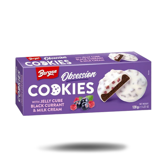Bergen Obsession Cookies w/ Jelly Cube Blackcurrant & Milk Cream 128g (10713911492942)