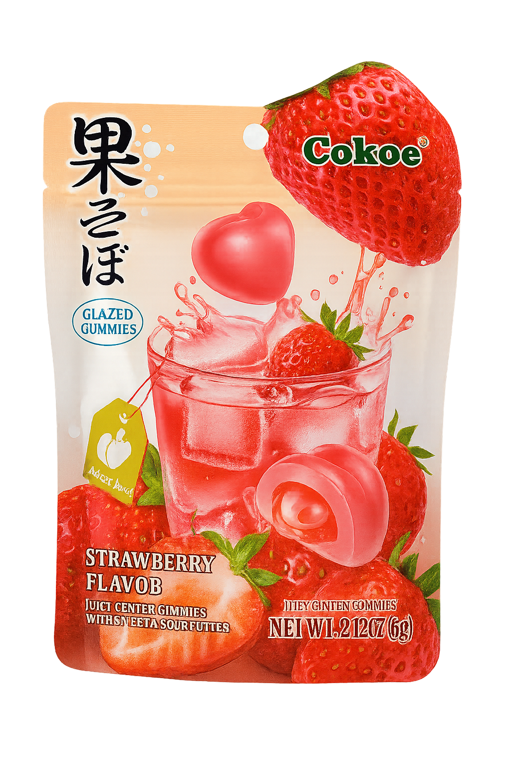 Cokoc Filled Gummies Strawberry 60g