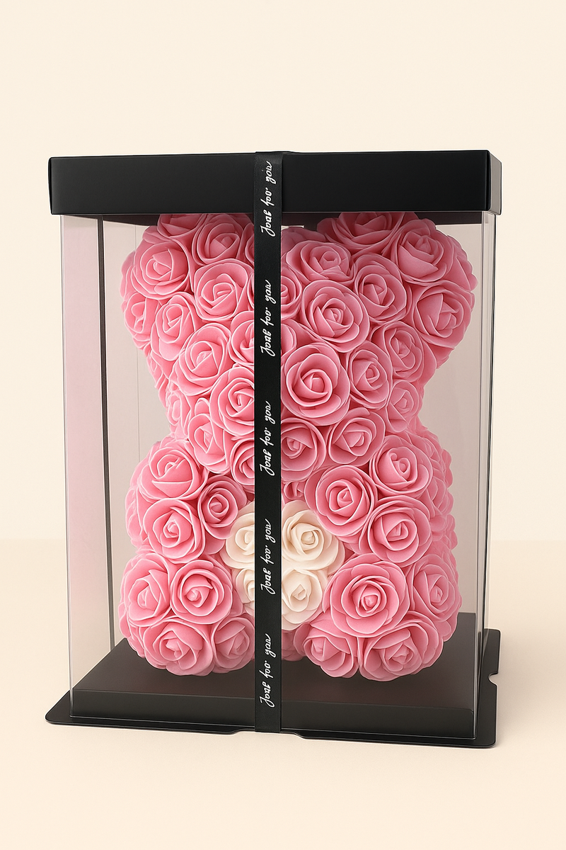 Rosen-Teddybär 25cm (pink) (9708588958030)
