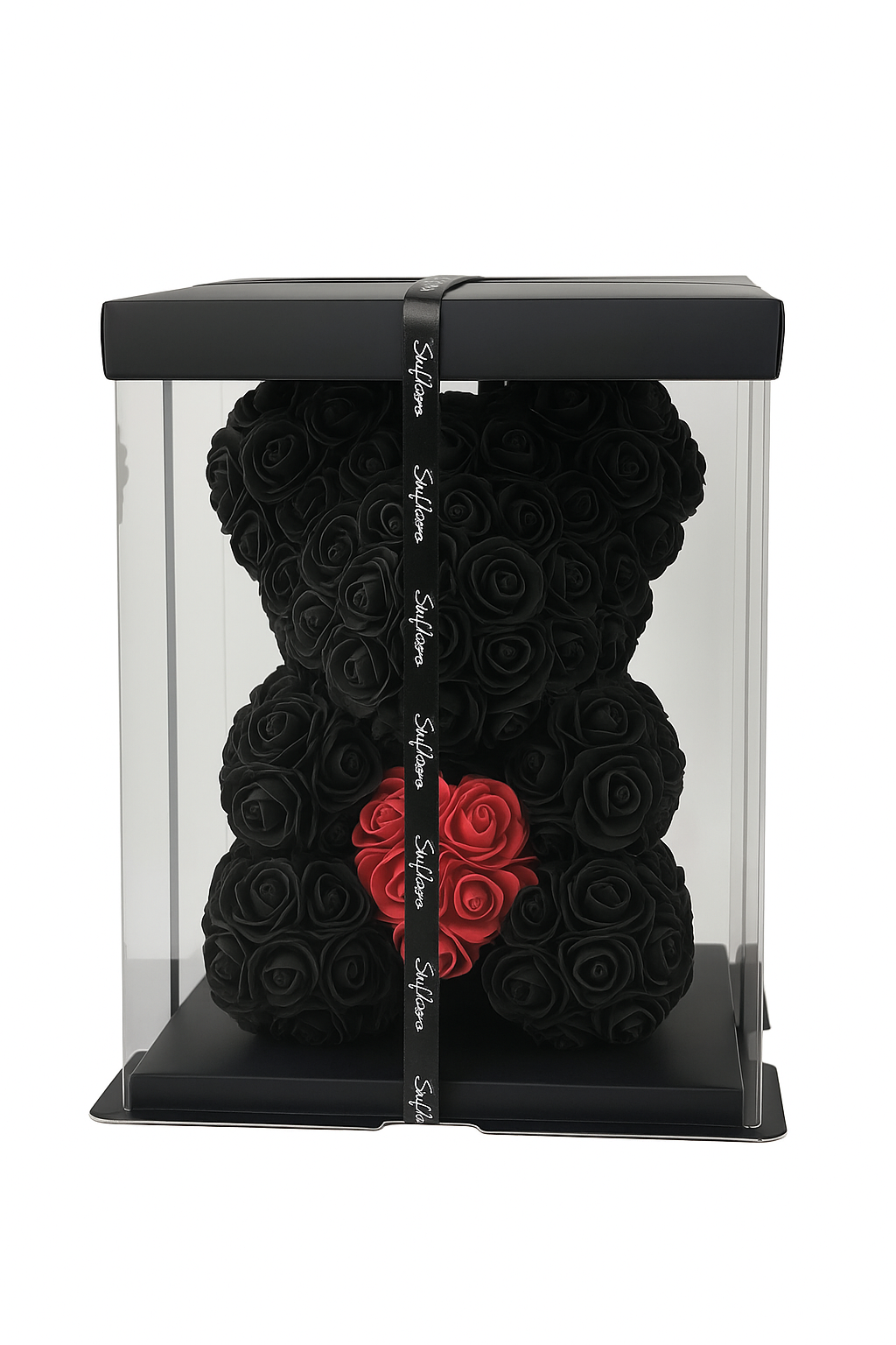 Rosen-Teddybär 25cm (schwarz) (9708587647310)