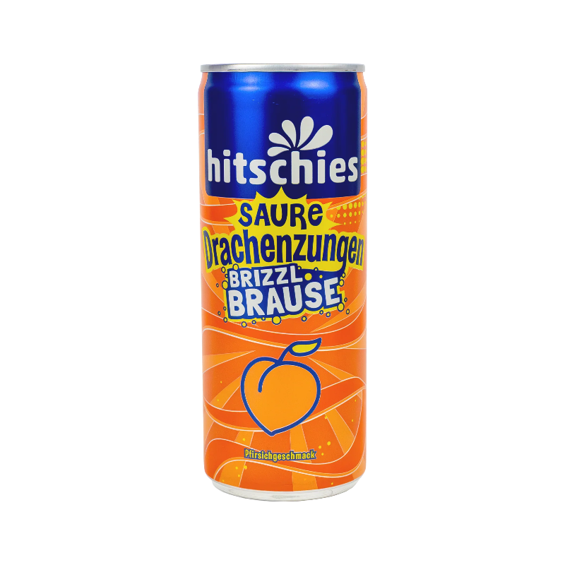 Hitschies Saure Drachenzungen Brizzl Brause Pfirsich 250ml (10486878699854)