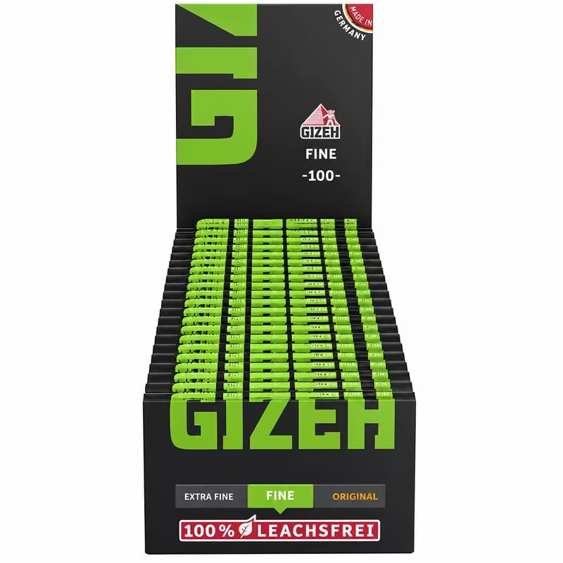 GIZEH BLACK Fine Papers – Dünne Blättchen zum Selbstdrehen - Packung mit Magnetverschluss, recyclebar - 20er Pack á 100 Premium Paper (18.5 g/m²)
