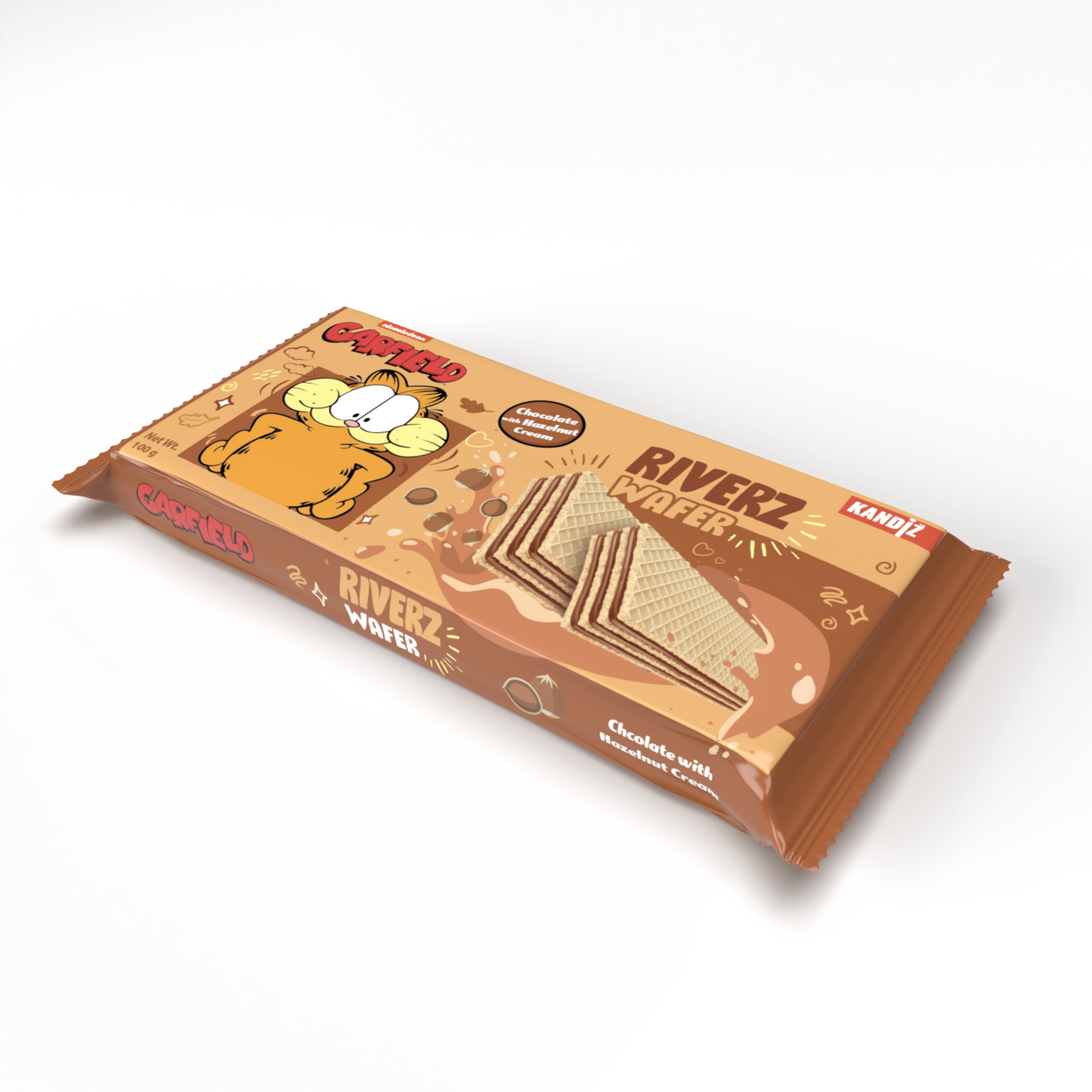 Riverz Wafer Hazelnut Garfield 100g (9672947073358) (9867204723022)