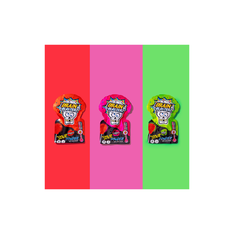 Brain Blasterz Sour Powder Lolly Apple 10g (10094469251406)