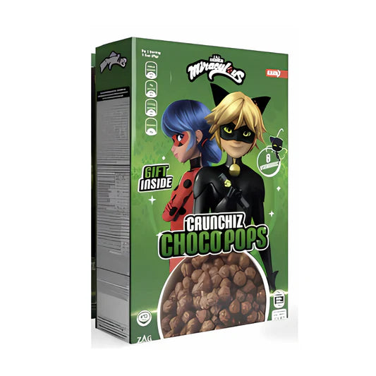 Miraculous Crunchiz Choco Pops 375g (8910010057038)
