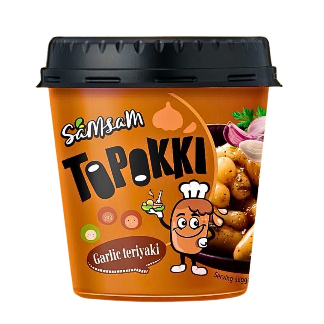 Samsam Topokki Cups Korea Garlic Teriyaki Flavour 120g (10395848769870)