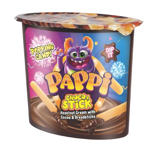 Pappi Sticks Hazelnut Cream Popping 55g x 24Stück (8646125650254) (10145230946638)