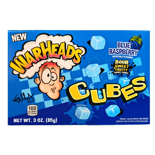 Warheads Blue Raspberry Cubes Theatre Box 85g (10331184103758)