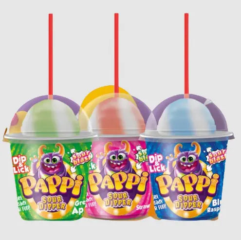 Pappi Sour Dipper Sour Blast Dip & Lick 39g x 12 (8583577338190)