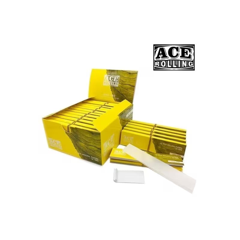 ROLLING Papiere, King Size Rolling Papiere Weiße Rolling Papiere - 108 MM 50 Heftchen mit 32 Papiersheets pro Heftchen (gelb)