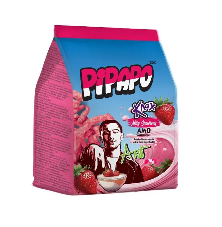 PIPAPO AMO Knax Chips Milky Strawberry 70g (10797061538126)
