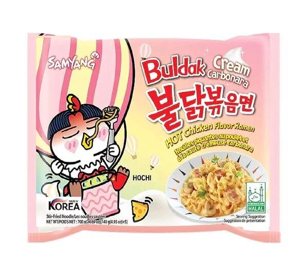 Samyang Buldak Cream Carbonara Hot Chicken Flavor Ramen 140g (10434282357070)