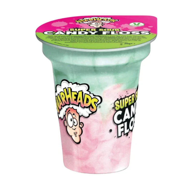 Warheads Super Sour Candy Floss - 12 x 20g Cups (9800670970190)