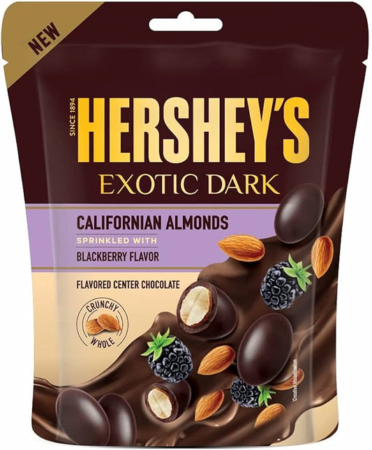 Hersheys Exotic Dark Chocolate Californian Almonds Blackberry Flavor 90g