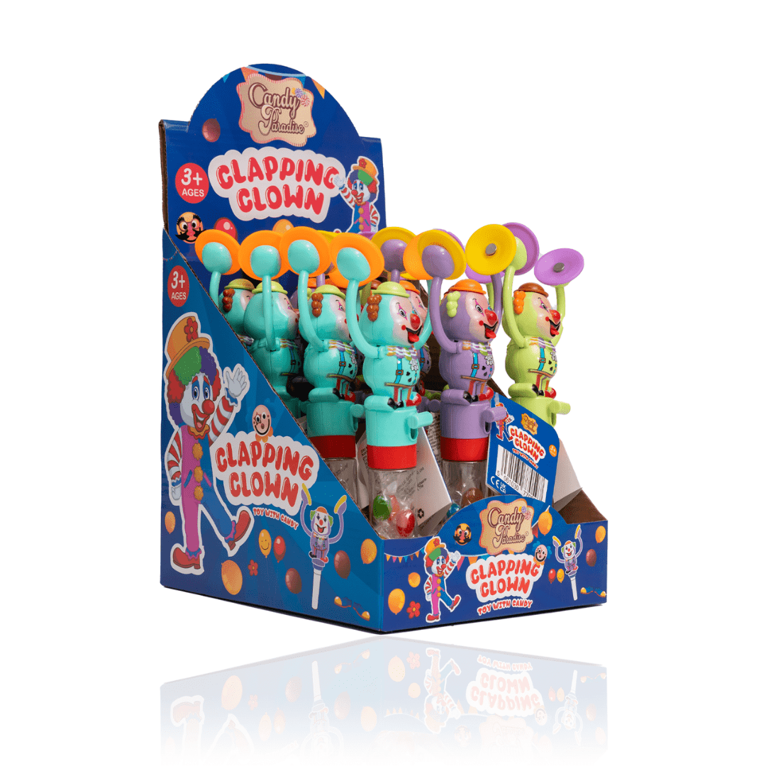 Candy Paradise Clapping Clown Toy With Candy 10g Mystery 1Stück (10785109836110)