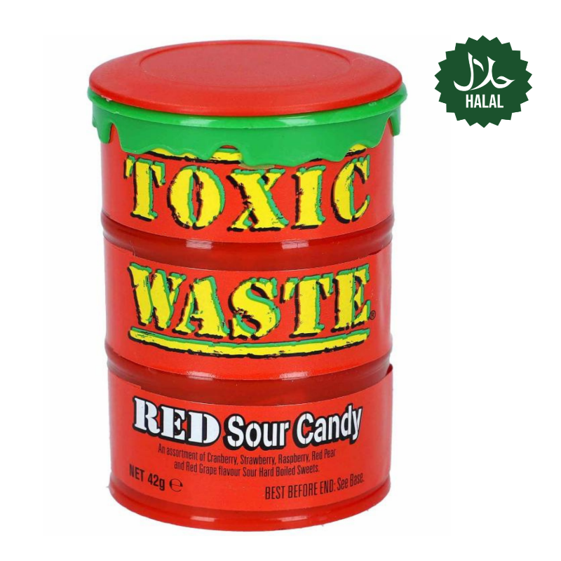 Toxic Waste Red Sour Candy Drum 42g (8004192665890)