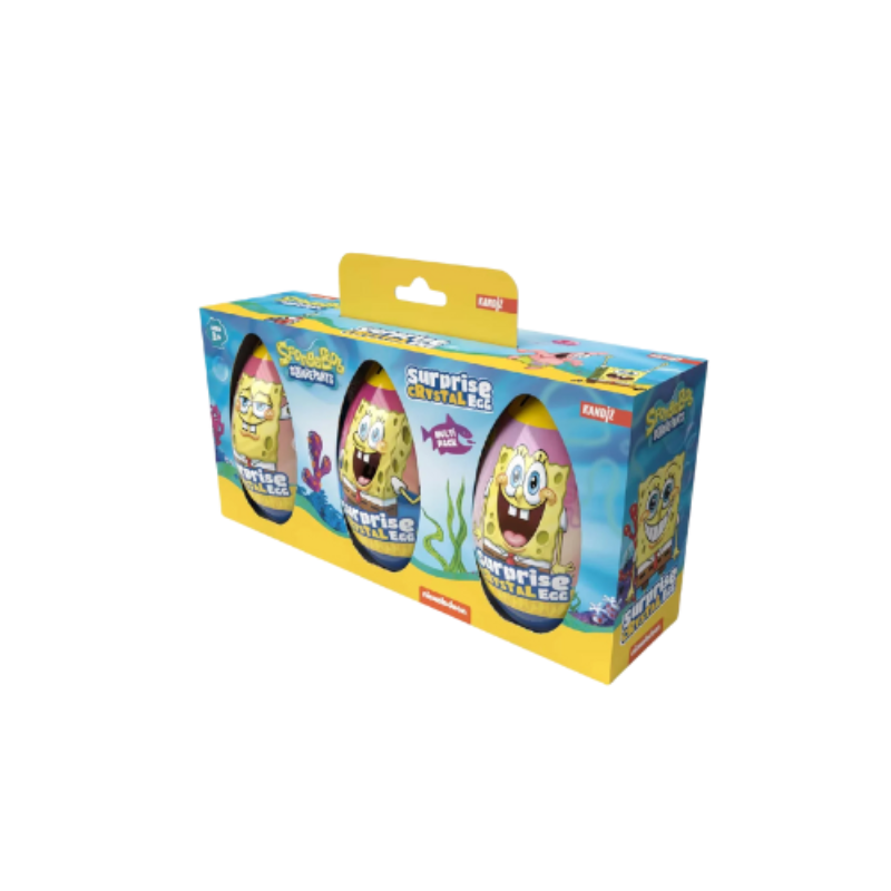 SpongeBob Surprise Crystal Egg (x3 Multipack) 48g Display (8911236956494)