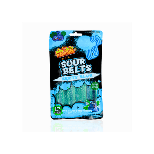 Candy Paradise Sour Belts Berry 100g (10088025358670)