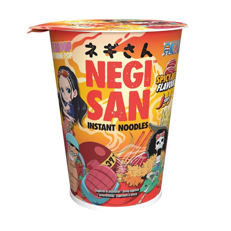 One Piece Negisan Instant Noodles Spicy Beef Cup 65g