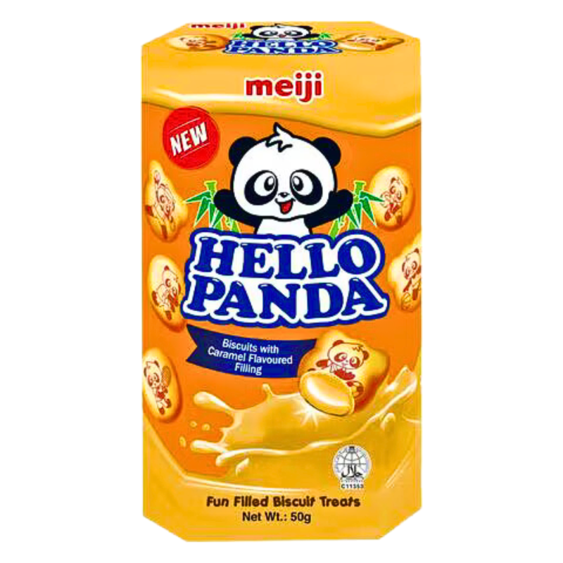 Oriental Meiji Hello Panda Biscuits with Caramel Flavour 50g (9054339465550)