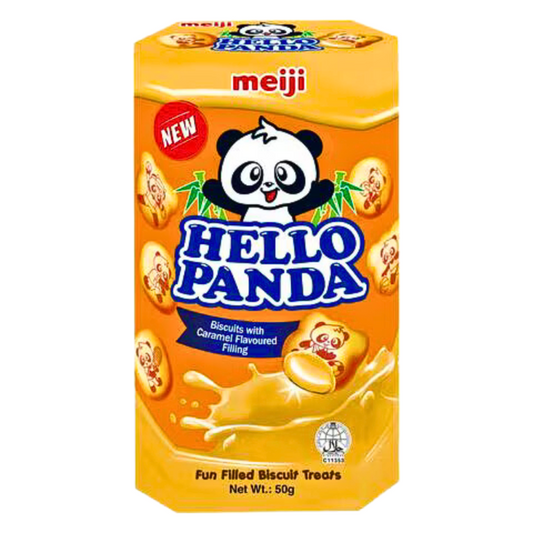 Oriental Meiji Hello Panda Biscuits with Caramel Flavour 50g