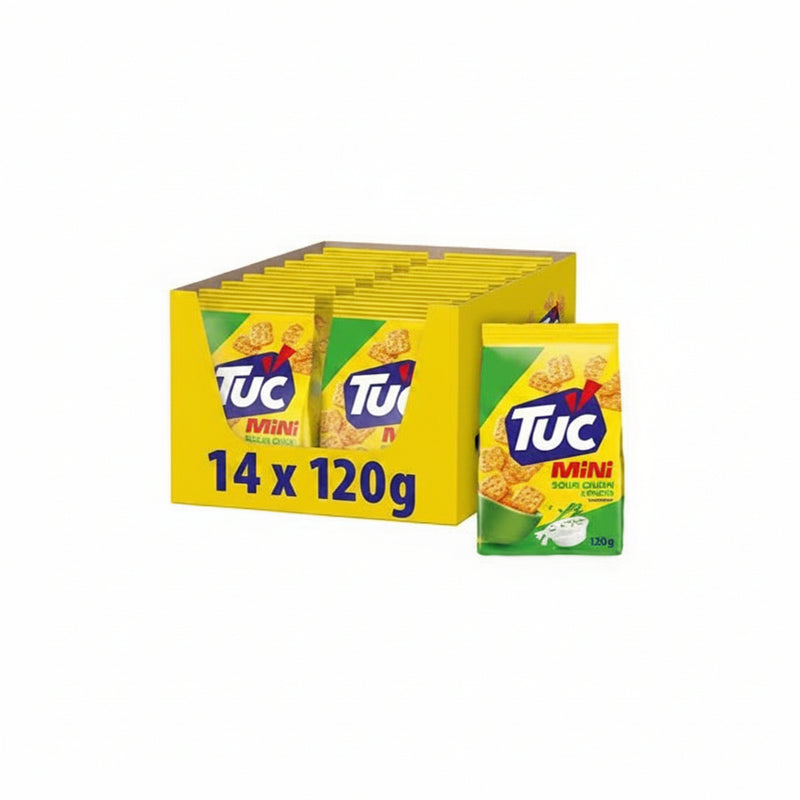 TUC Mini Sour Cream & Onion 120g knusprige Mini-Cracker mit Sauerrahm-Zwiebel-Geschmack