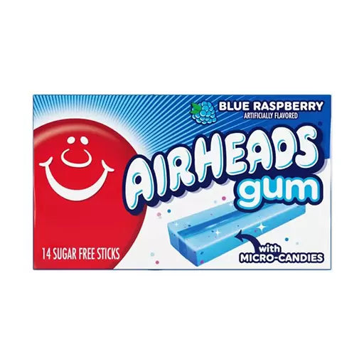 Airheads Gum Blue Raspberry 34g
