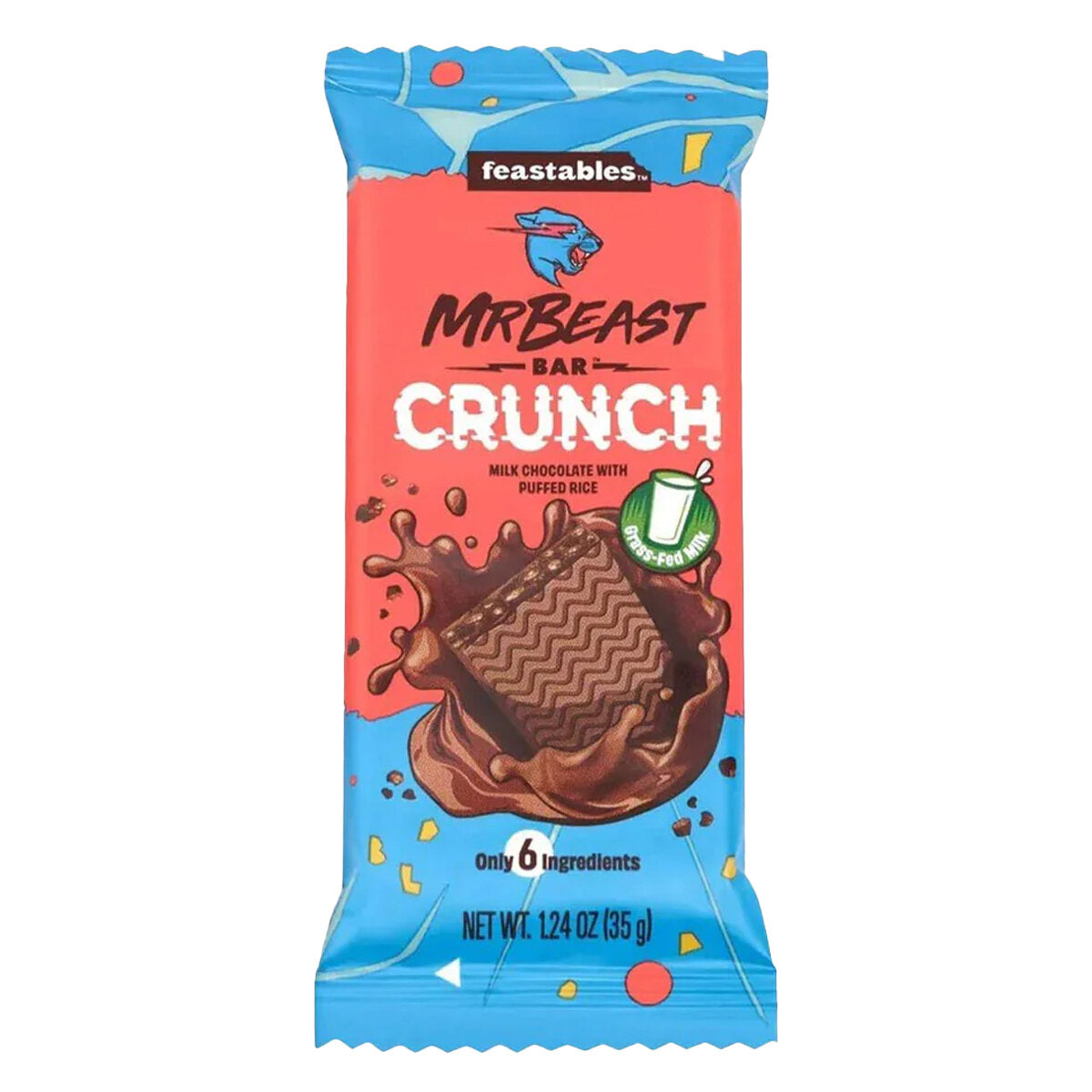 Feastables Mr. Beast Crunch Chocolate Bar 35g Display (9672538030414)