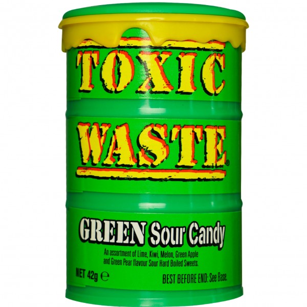 Toxic Waste Green Sour Candy 42g